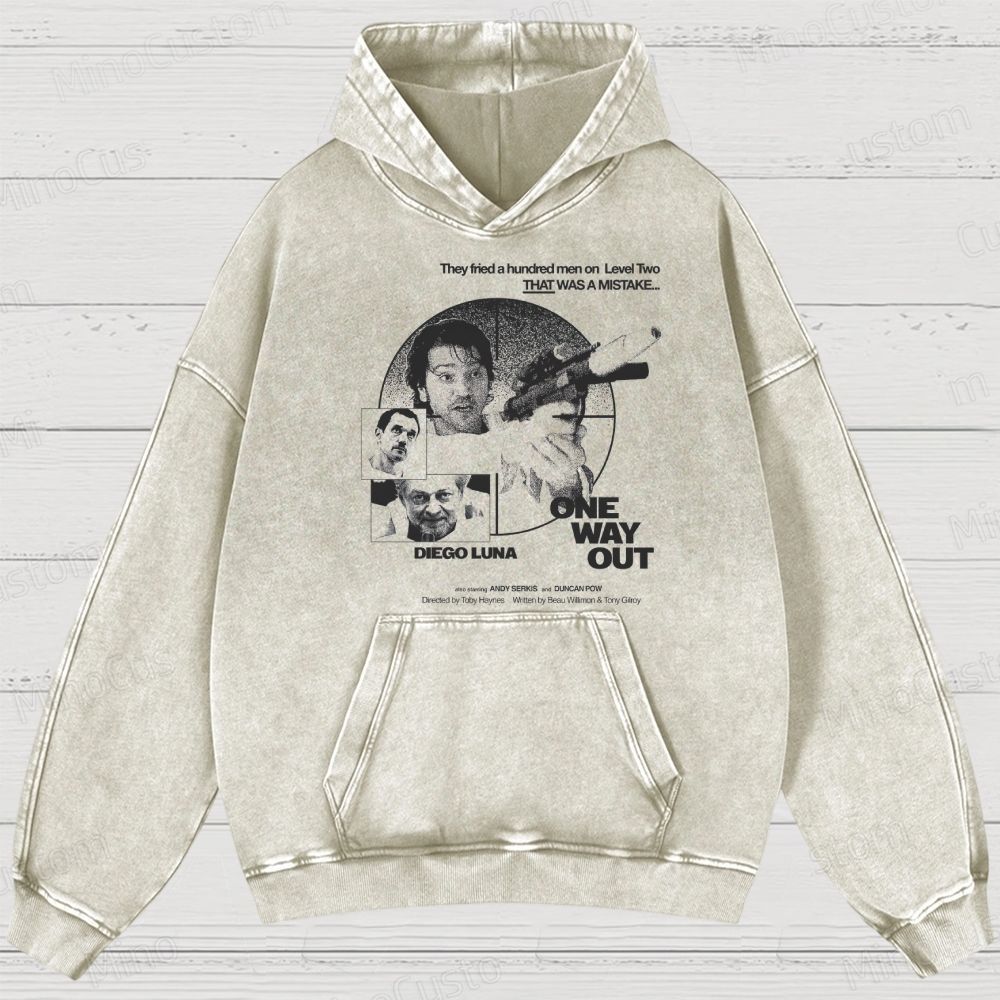 Andor: One Way Out Retro Sci-Fi Thriller Graphic Washed Vintage Hoodie