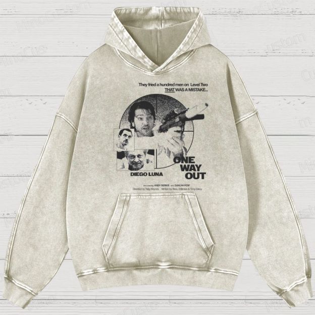 Andor: One Way Out Retro Sci-Fi Thriller Graphic Washed Vintage Hoodie