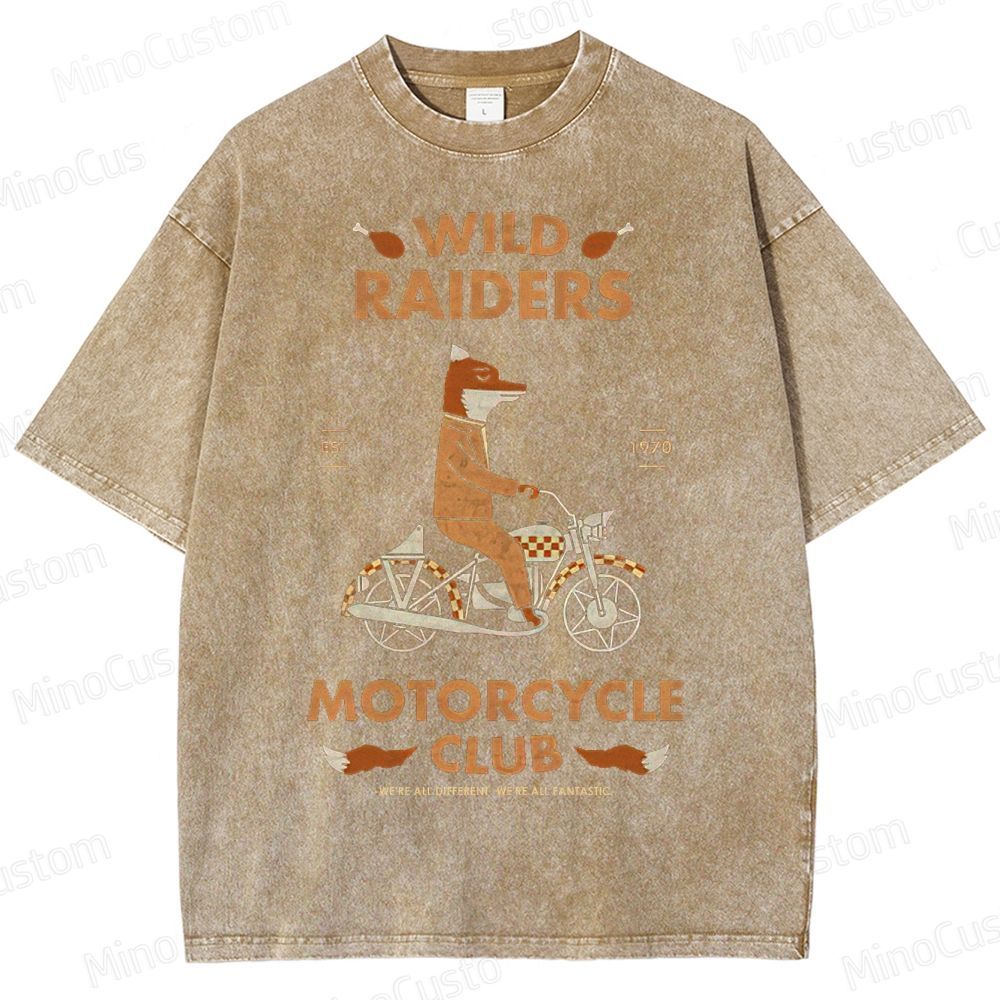 Vintage Fox Motorcycle Club Washed T-Shirt 