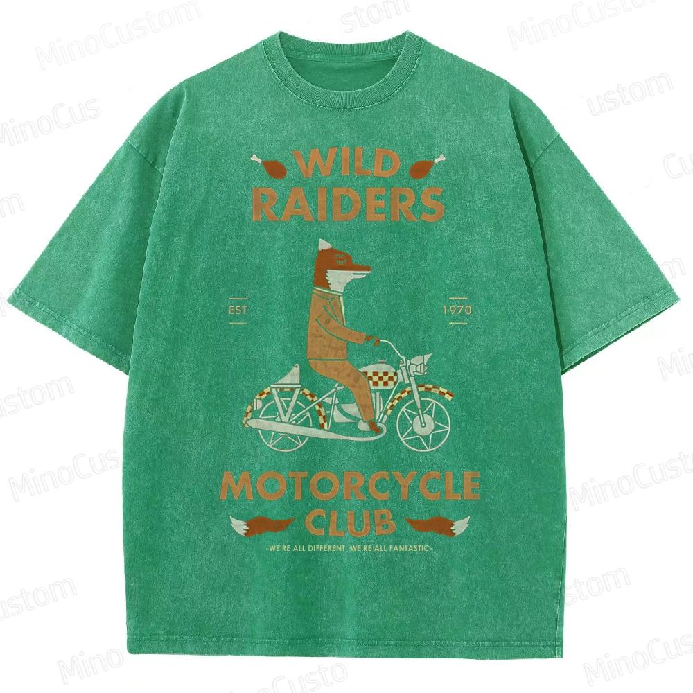 Vintage Fox Motorcycle Club Washed T-Shirt 