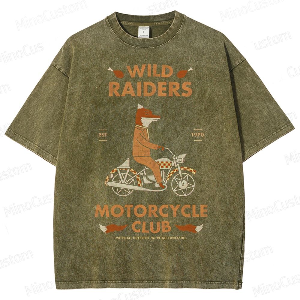 Vintage Fox Motorcycle Club Washed T-Shirt 
