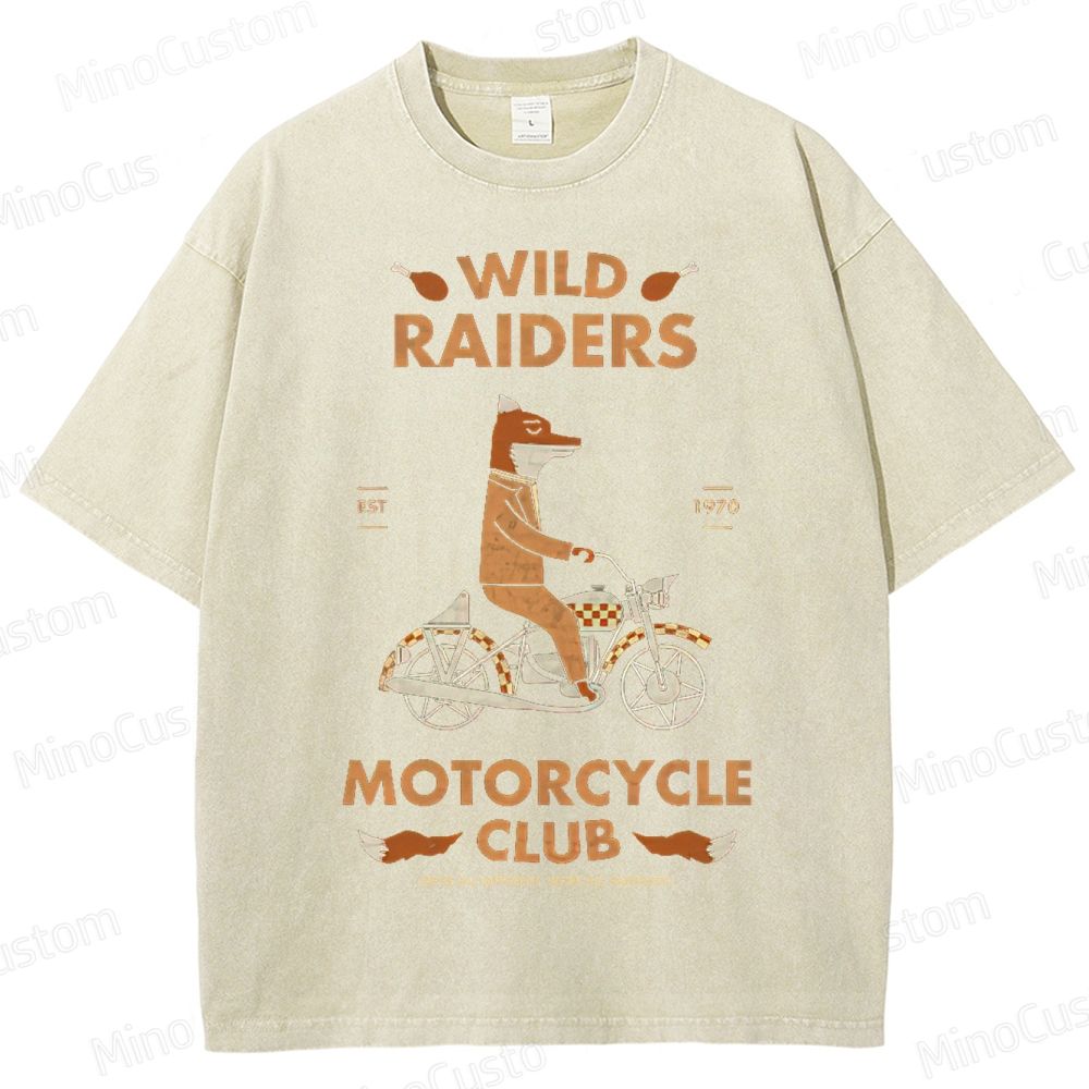Vintage Fox Motorcycle Club Washed T-Shirt 