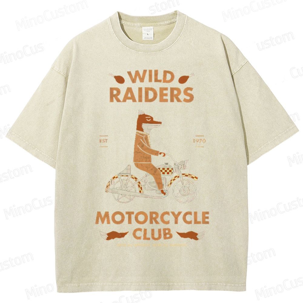 Vintage Fox Motorcycle Club Washed T-Shirt 