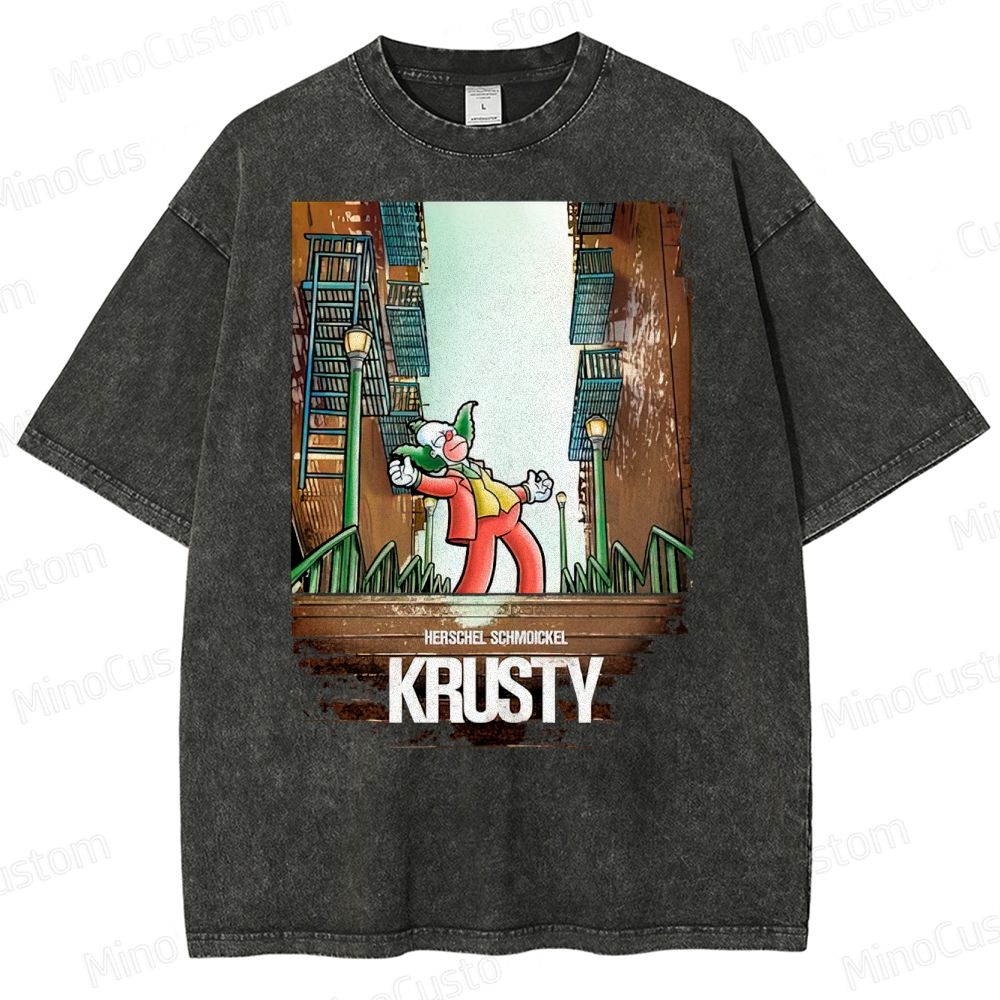 Krusty the Clown Urban Washed T-Shirt 