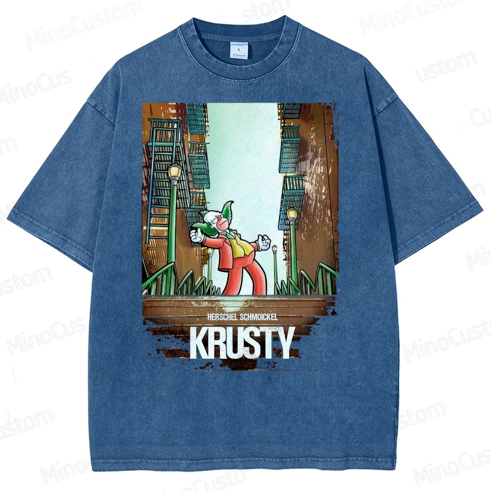 Krusty the Clown Urban Washed T-Shirt 