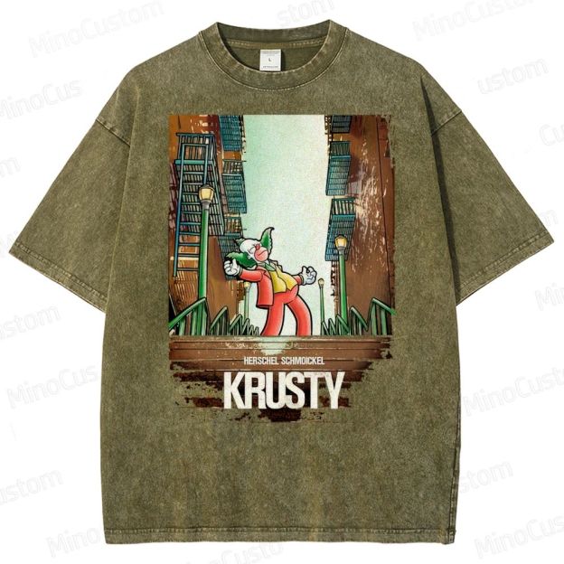 Krusty the Clown Urban Washed T-Shirt 