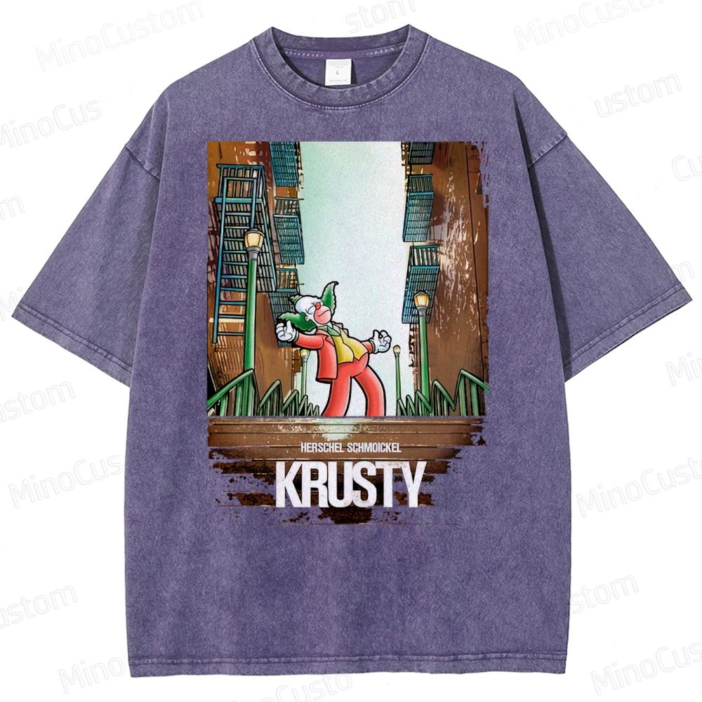 Krusty the Clown Urban Washed T-Shirt 