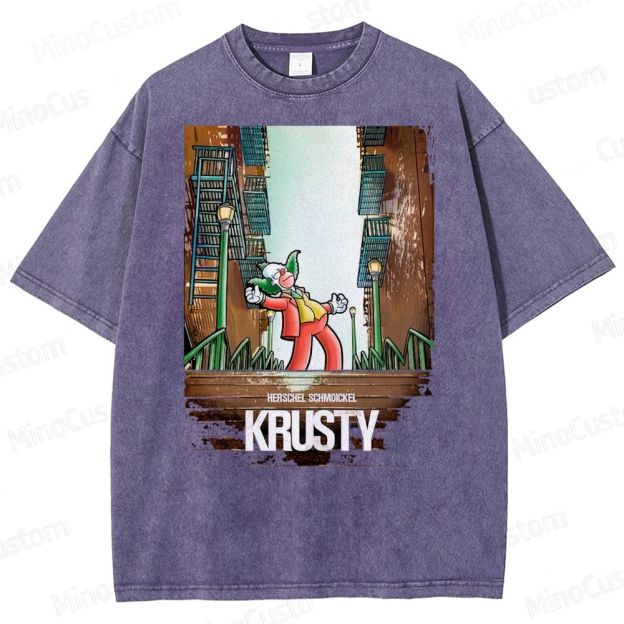 Krusty the Clown Urban Washed T-Shirt 