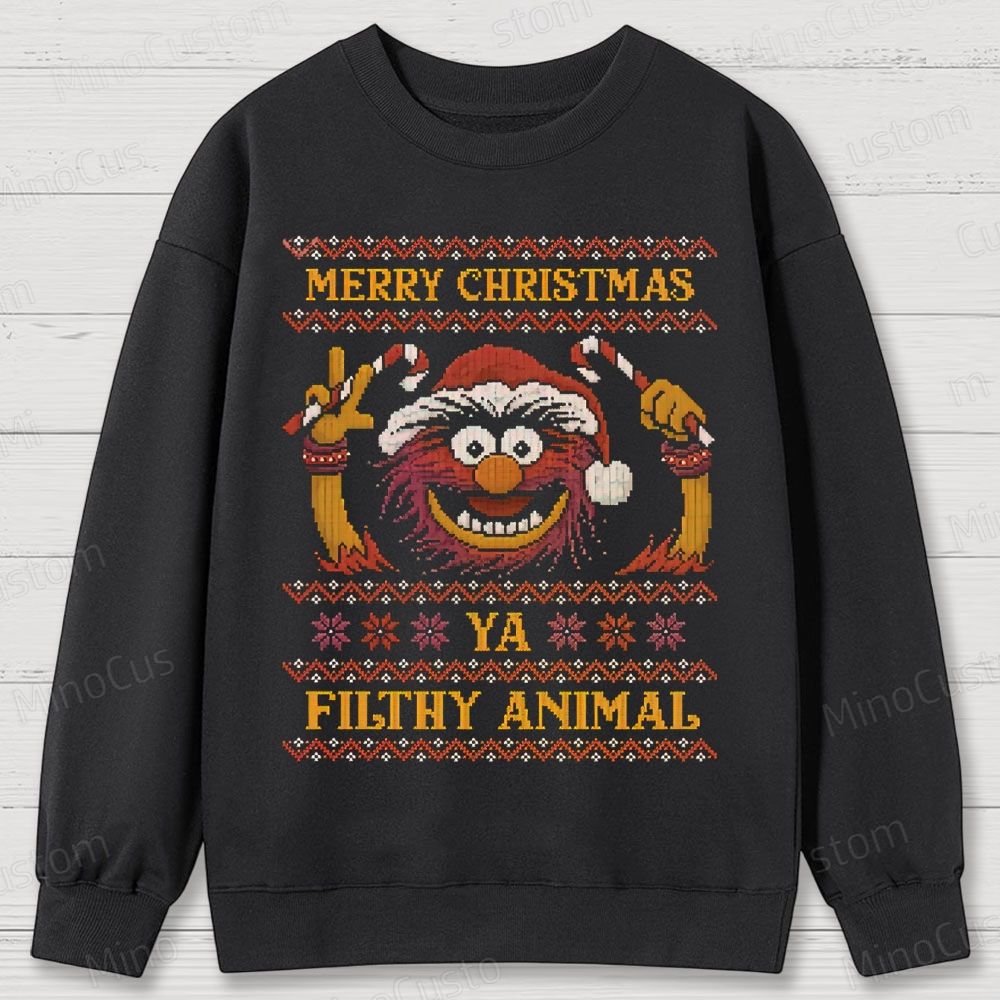 Muppets Animal Christmas Cotton Sweatshirts
