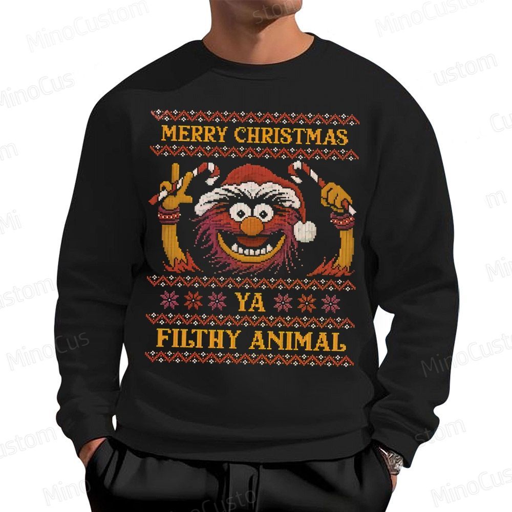 Muppets Animal Christmas Cotton Sweatshirts