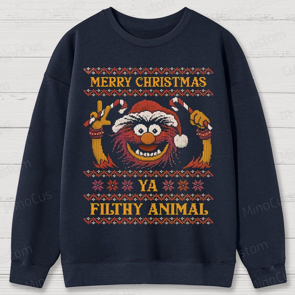 Muppets Animal Christmas Cotton Sweatshirts