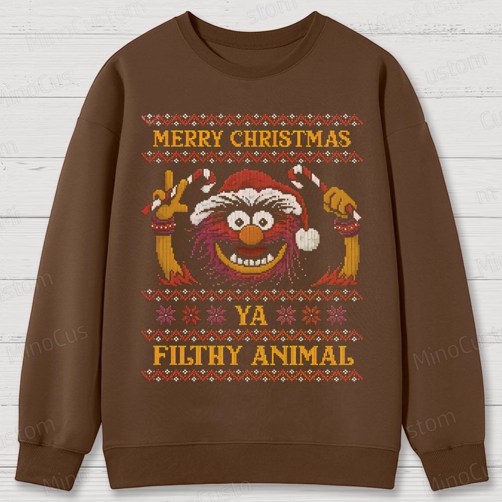 Muppets Animal Christmas Cotton Sweatshirts