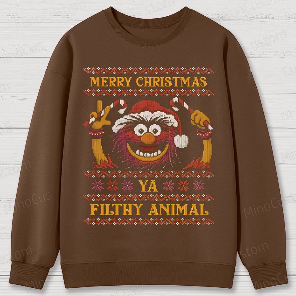 Muppets Animal Christmas Cotton Sweatshirts