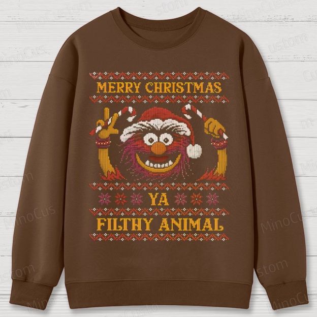 Muppets Animal Christmas Cotton Sweatshirts