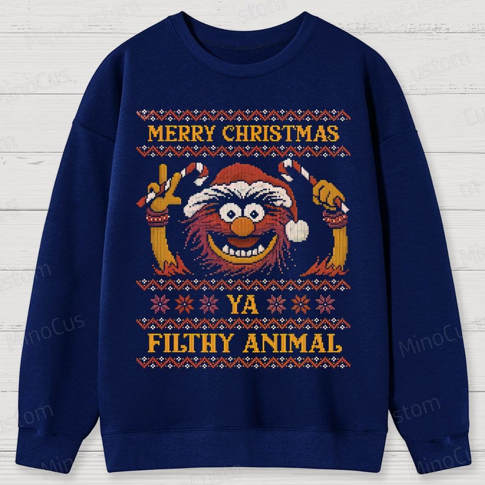 Muppets Animal Christmas Cotton Sweatshirts