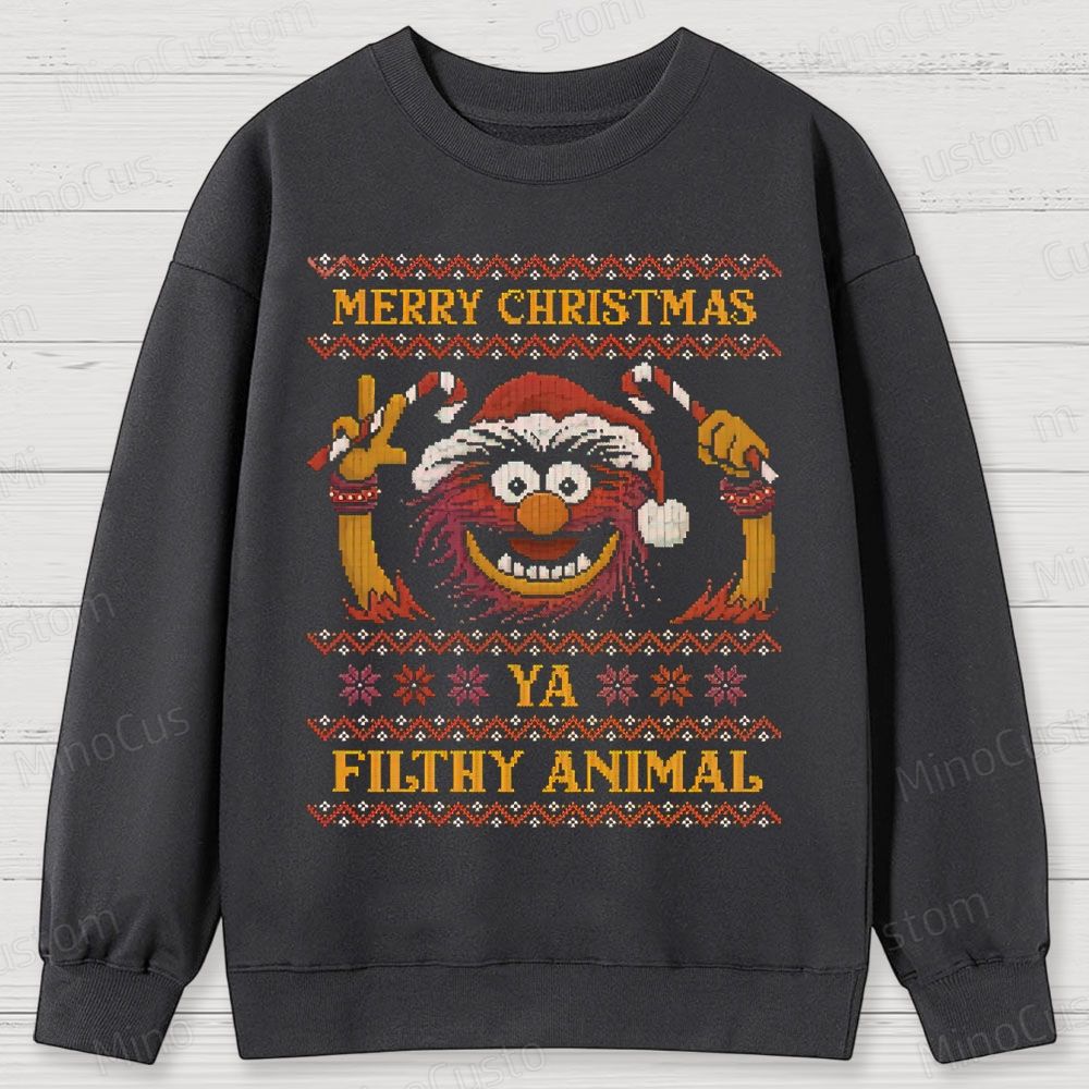 Muppets Animal Christmas Cotton Sweatshirts