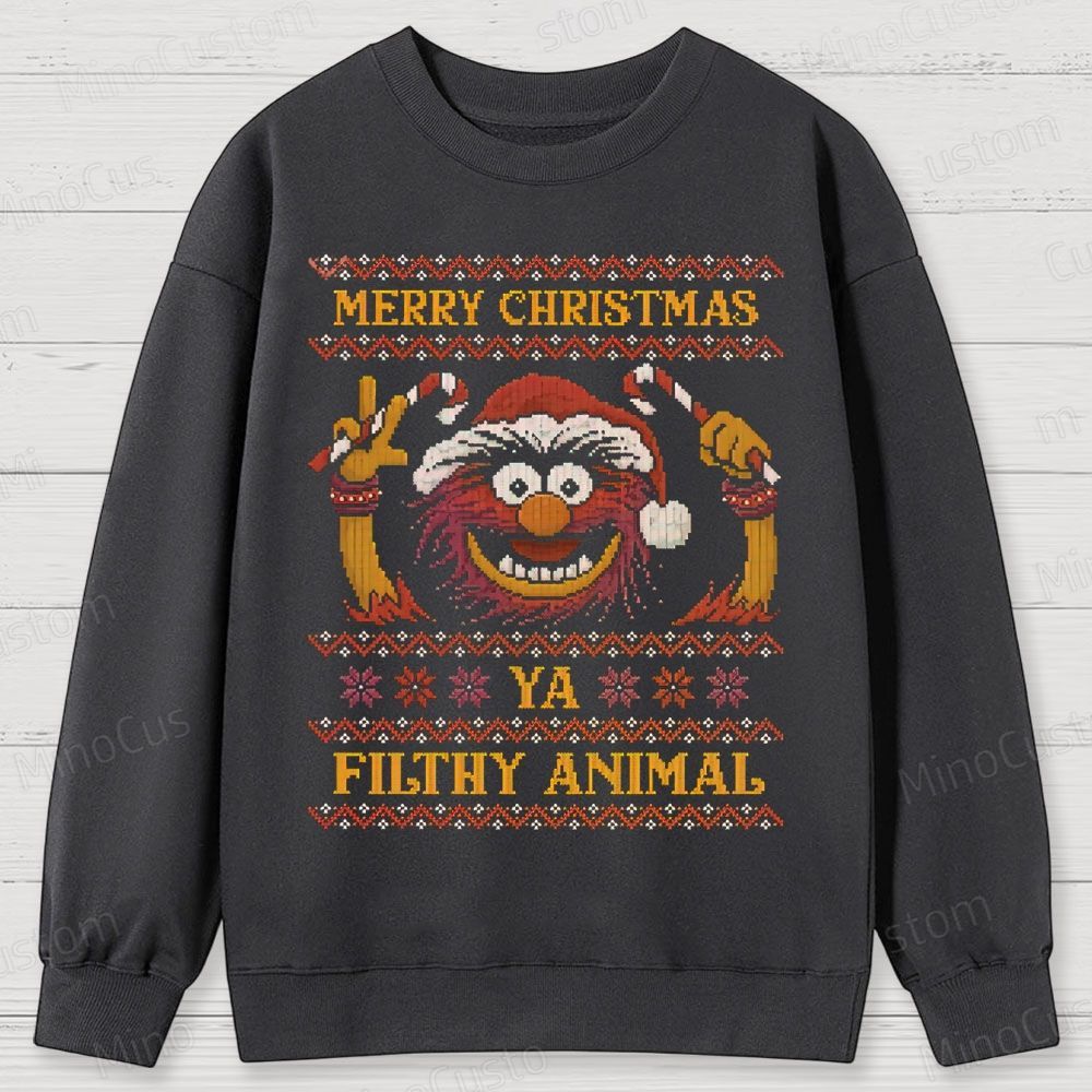 Muppets Animal Christmas Cotton Sweatshirts