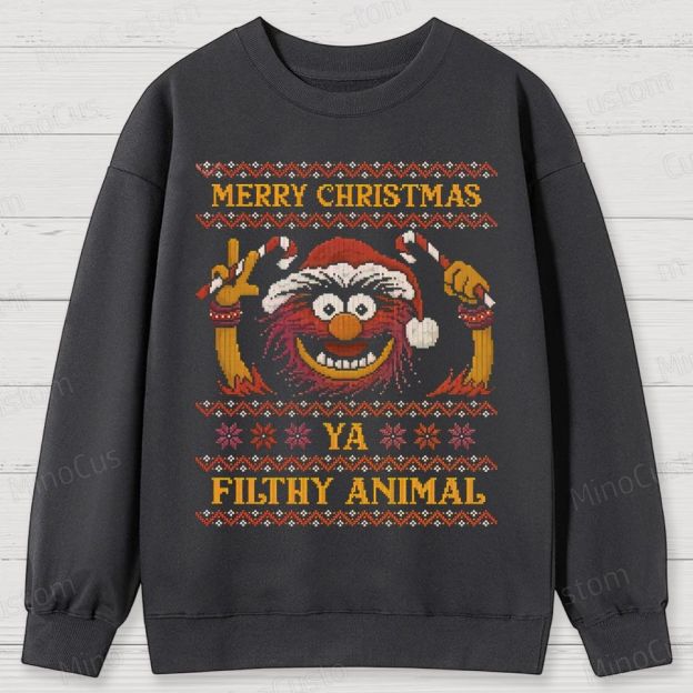 Muppets Animal Christmas Cotton Sweatshirts