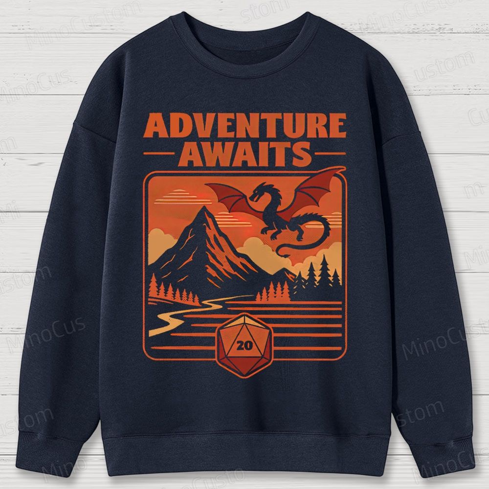 Adventure Awaits Fantasy Cotton Sweatshirts 