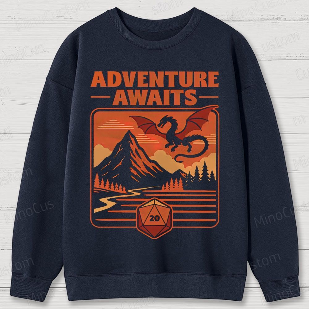 Adventure Awaits Fantasy Cotton Sweatshirts 