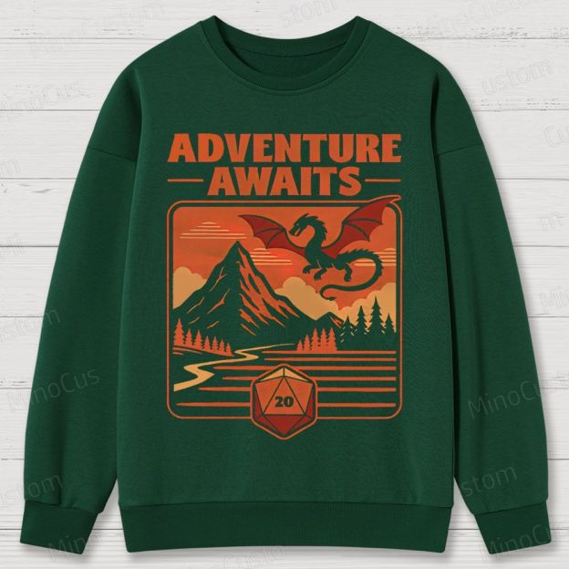 Adventure Awaits Fantasy Cotton Sweatshirts 