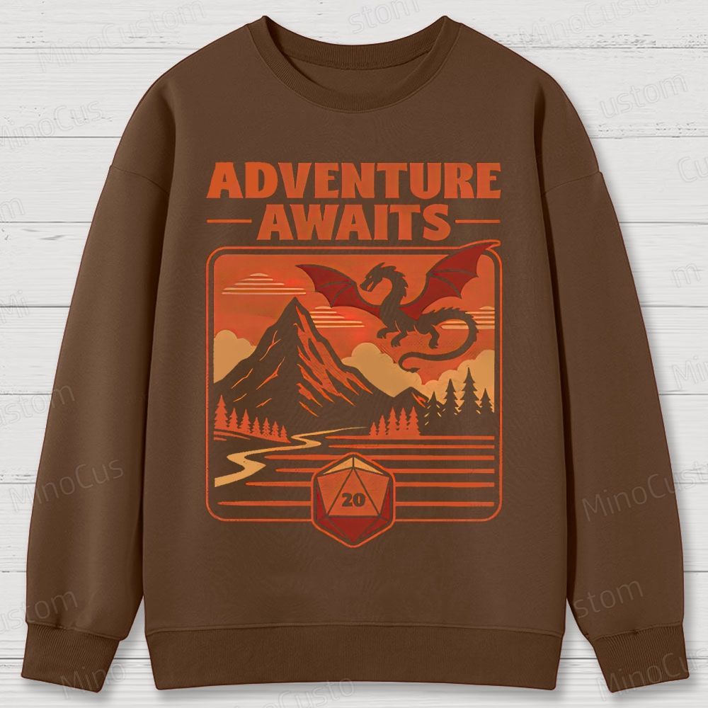 Adventure Awaits Fantasy Cotton Sweatshirts