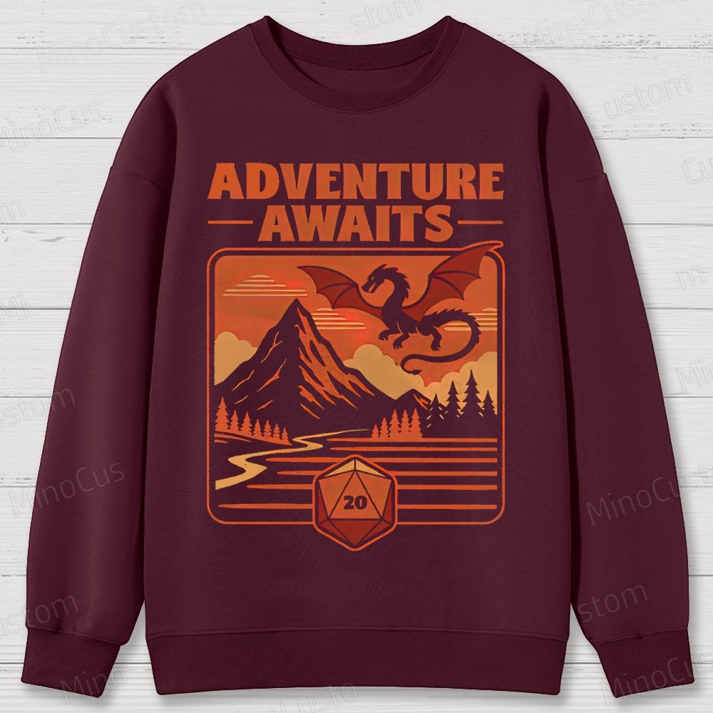 Adventure Awaits Fantasy Cotton Sweatshirts 