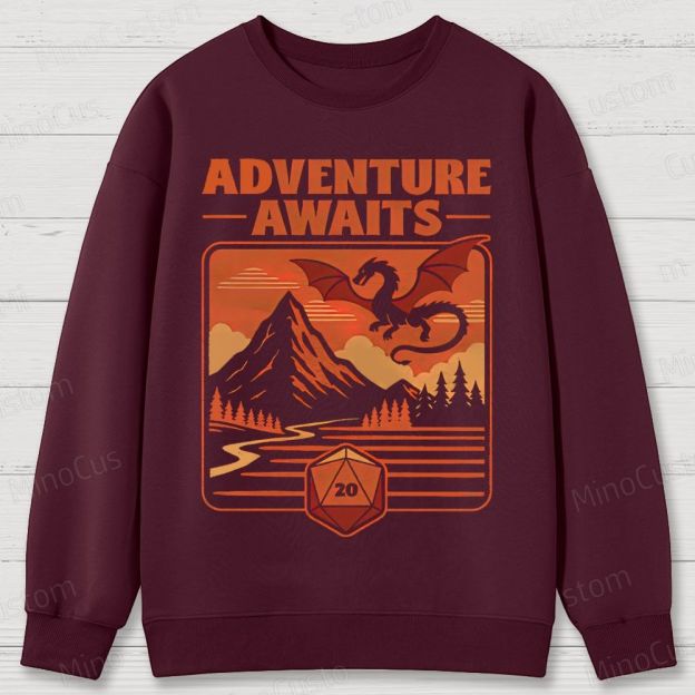 Adventure Awaits Fantasy Cotton Sweatshirts 