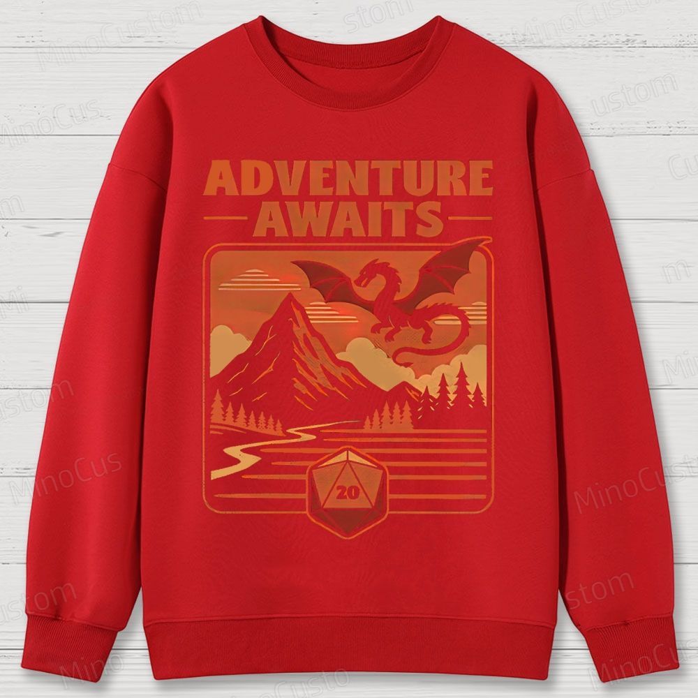 Adventure Awaits Fantasy Cotton Sweatshirts 