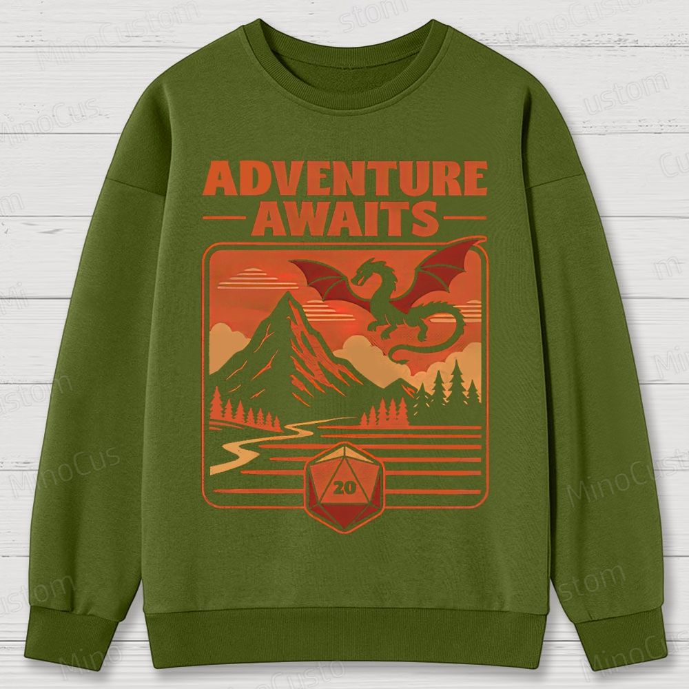 Adventure Awaits Fantasy Cotton Sweatshirts 