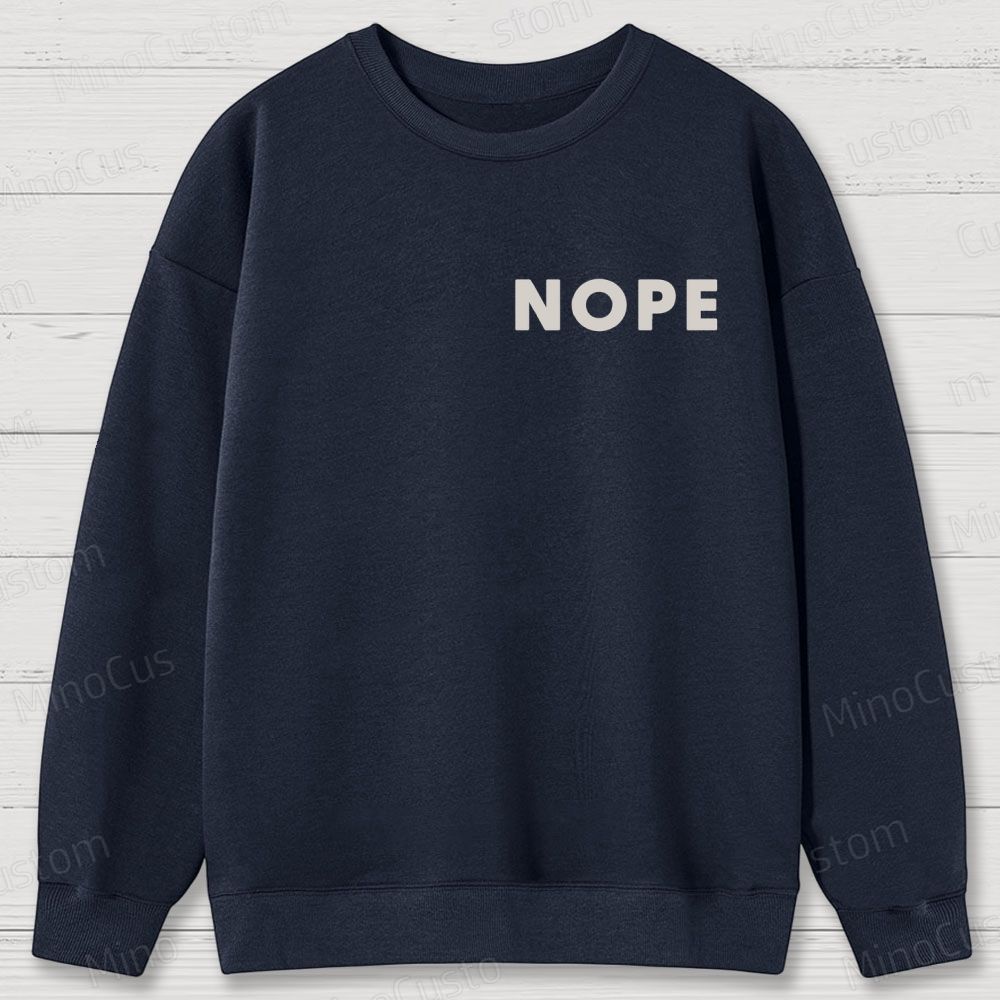 Nope Retro Sci-Fi Horror Graphic Washed Vintage Sweatshirt