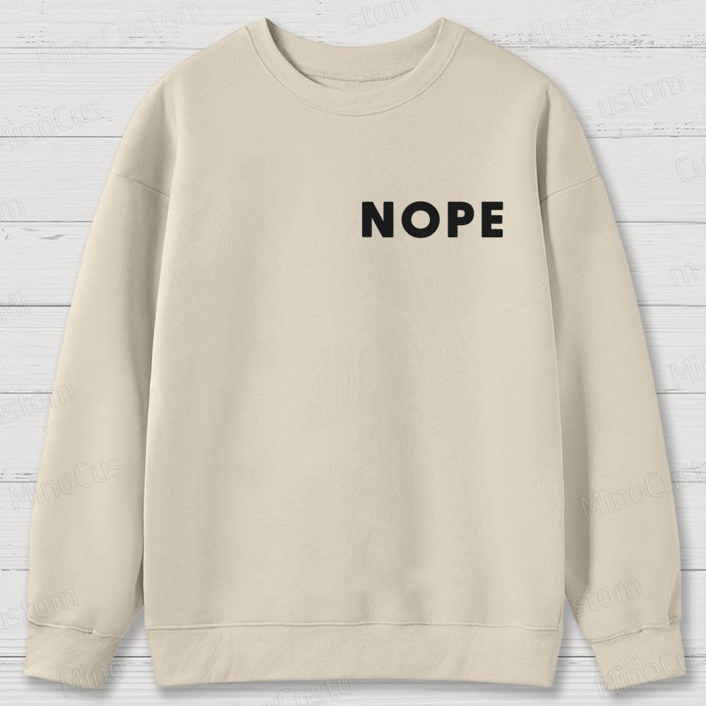 Nope Retro Sci-Fi Horror Graphic Washed Vintage Sweatshirt