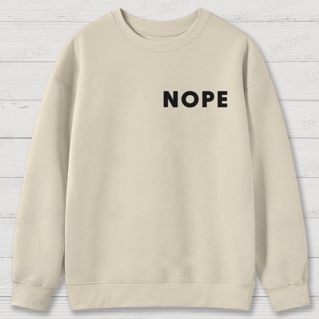 Nope Retro Sci-Fi Horror Graphic Washed Vintage Sweatshirt