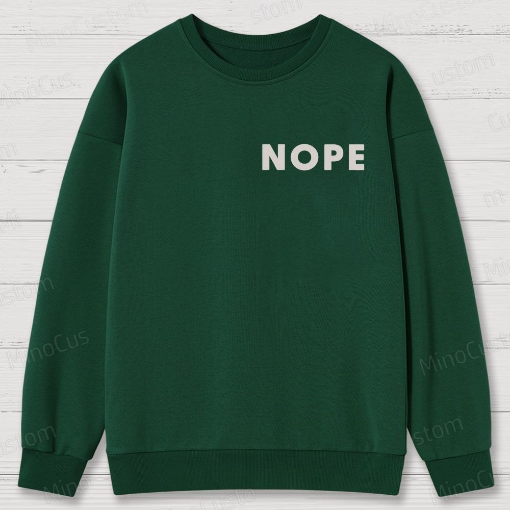 Nope Retro Sci-Fi Horror Graphic Washed Vintage Sweatshirt