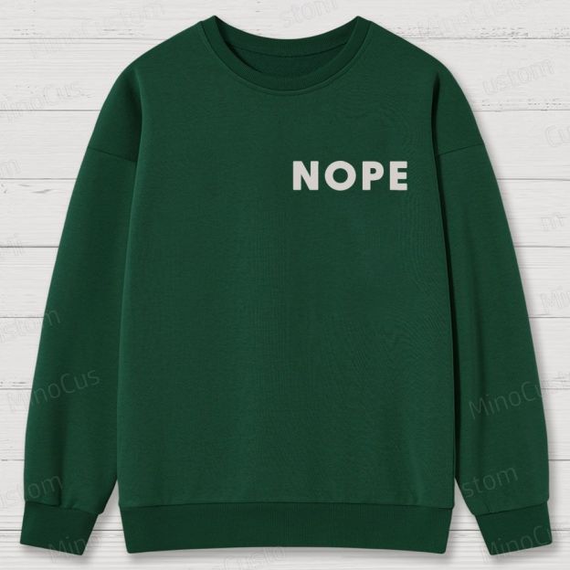 Nope Retro Sci-Fi Horror Graphic Washed Vintage Sweatshirt