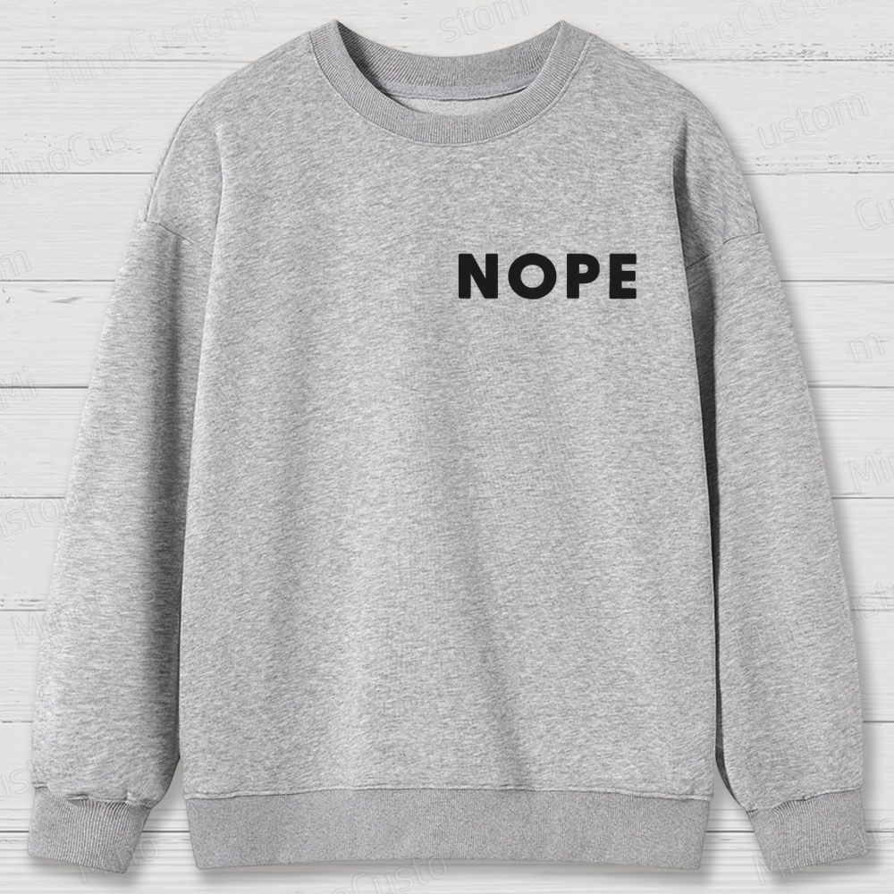 Nope Retro Sci-Fi Horror Graphic Washed Vintage Sweatshirt