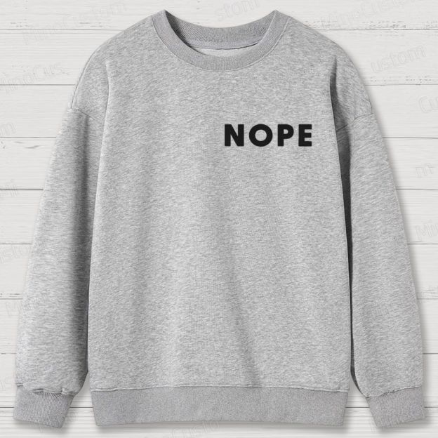 Nope Retro Sci-Fi Horror Graphic Washed Vintage Sweatshirt