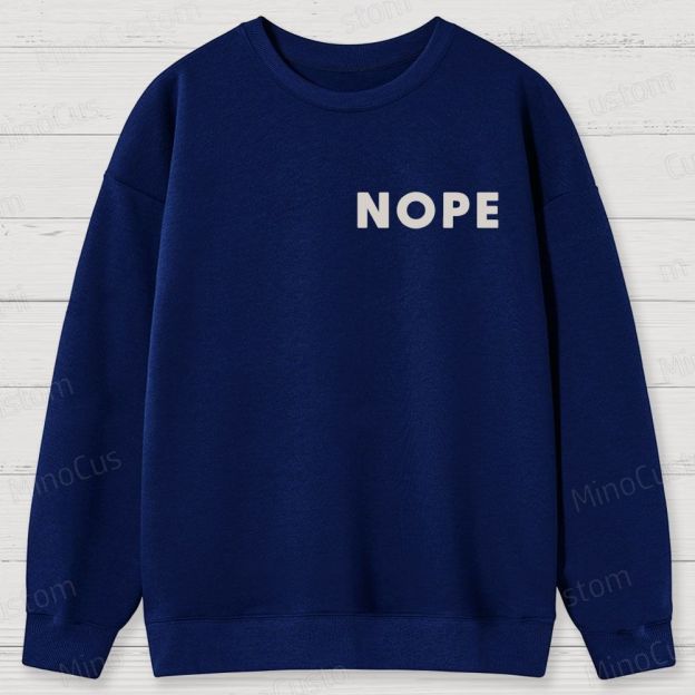 Nope Retro Sci-Fi Horror Graphic Washed Vintage Sweatshirt