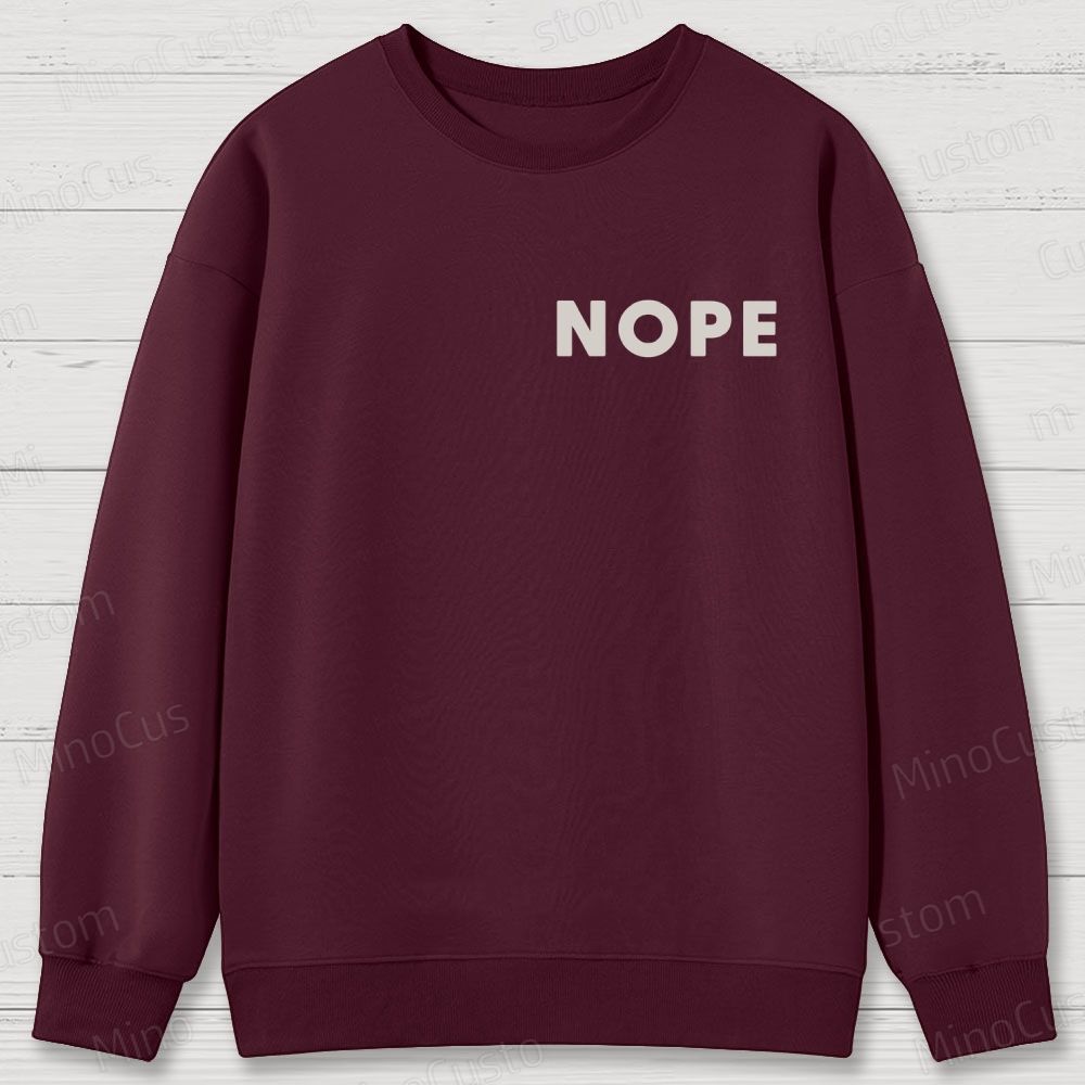 Nope Retro Sci-Fi Horror Graphic Washed Vintage Sweatshirt