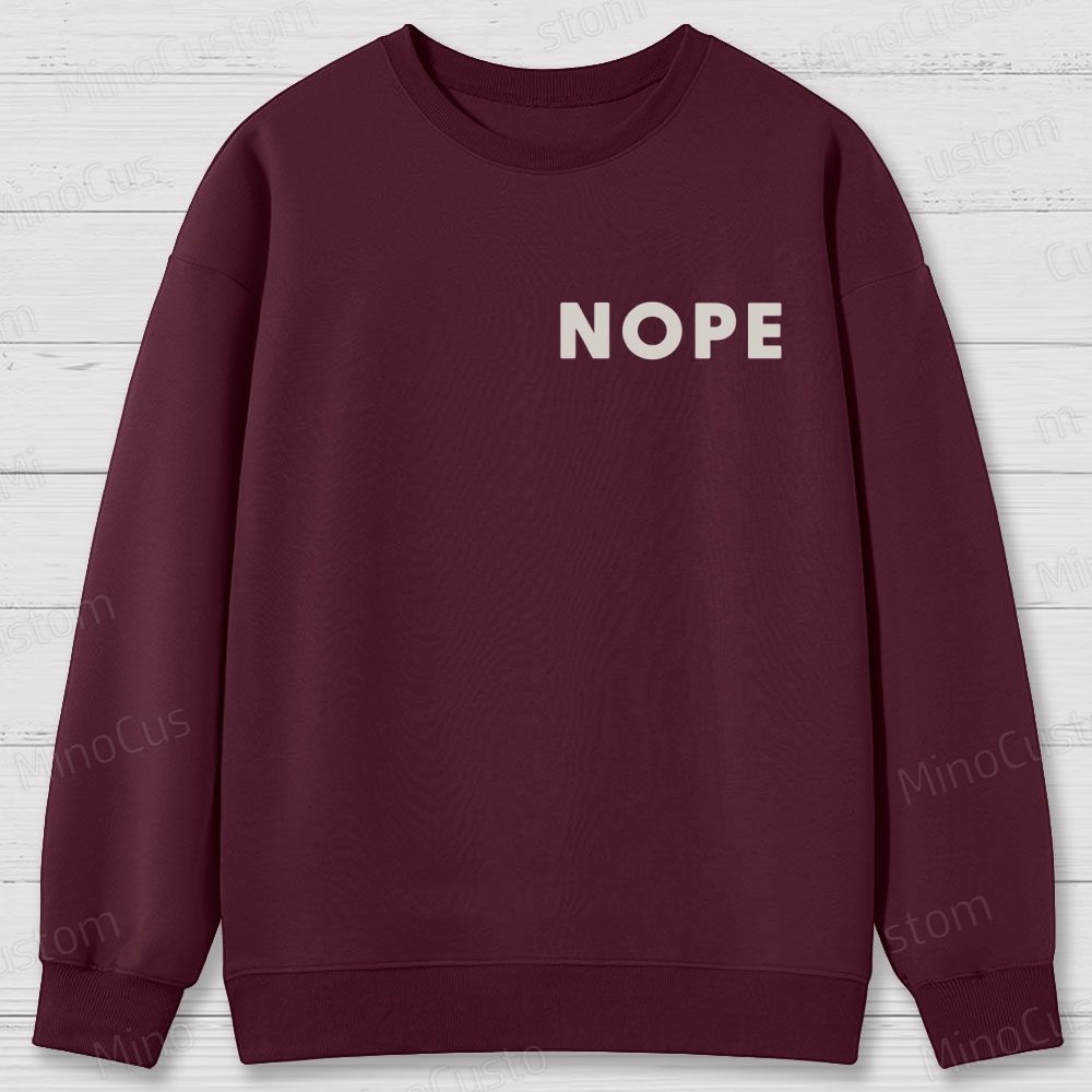 Nope Retro Sci-Fi Horror Graphic Washed Vintage Sweatshirt