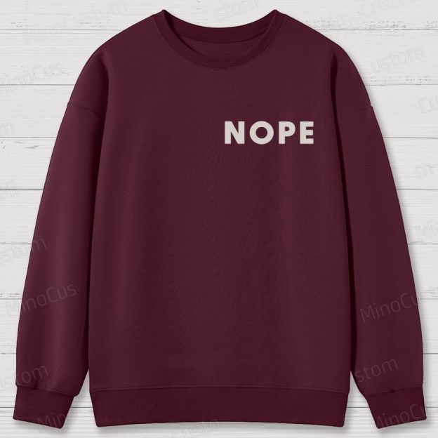 Nope Retro Sci-Fi Horror Graphic Washed Vintage Sweatshirt