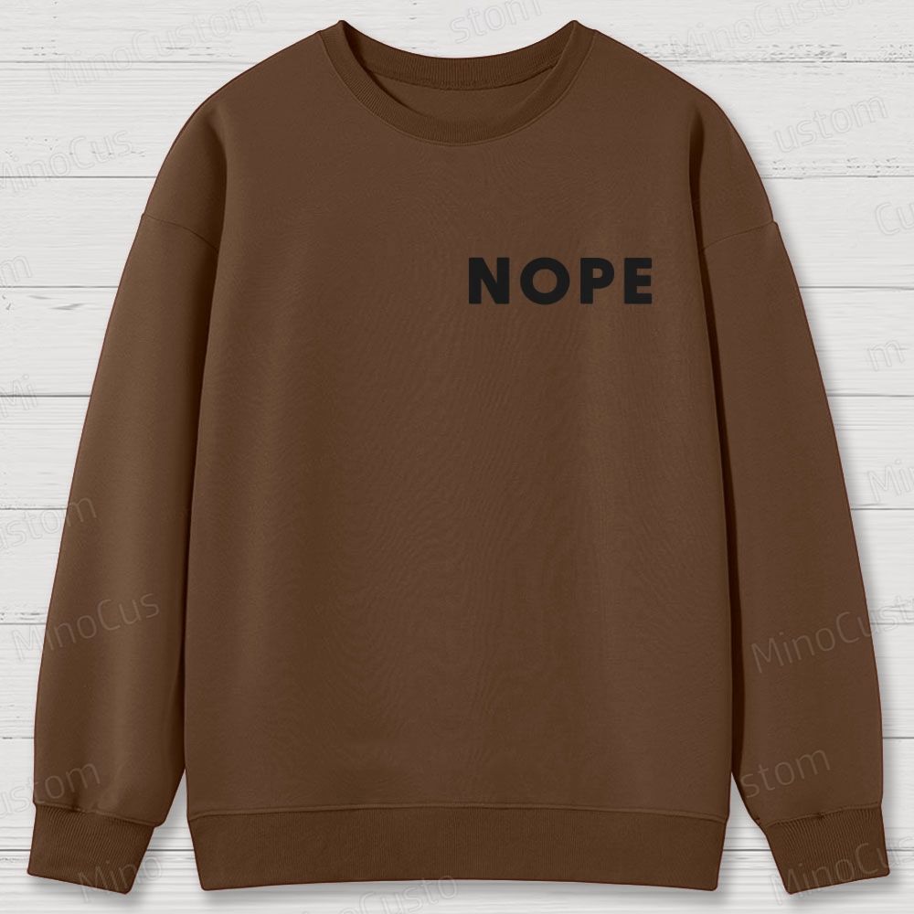 Nope Retro Sci-Fi Horror Graphic Washed Vintage Sweatshirt