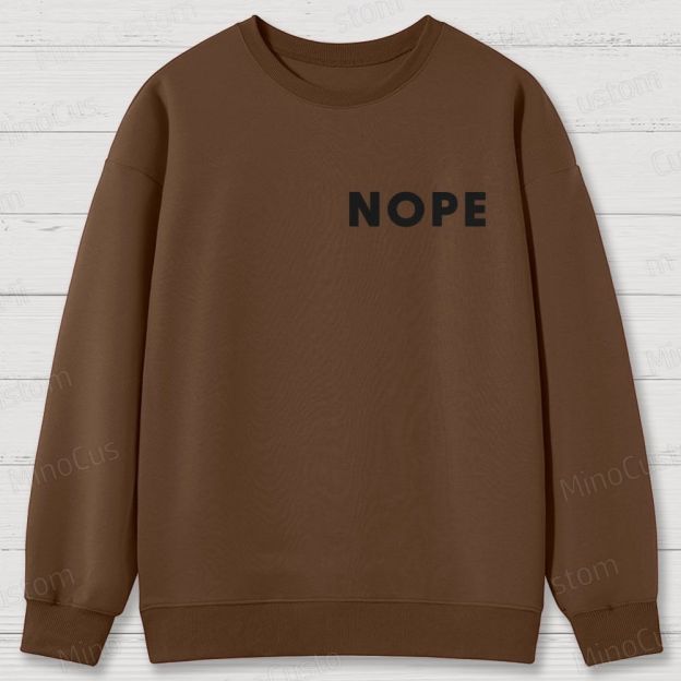 Nope Retro Sci-Fi Horror Graphic Washed Vintage Sweatshirt
