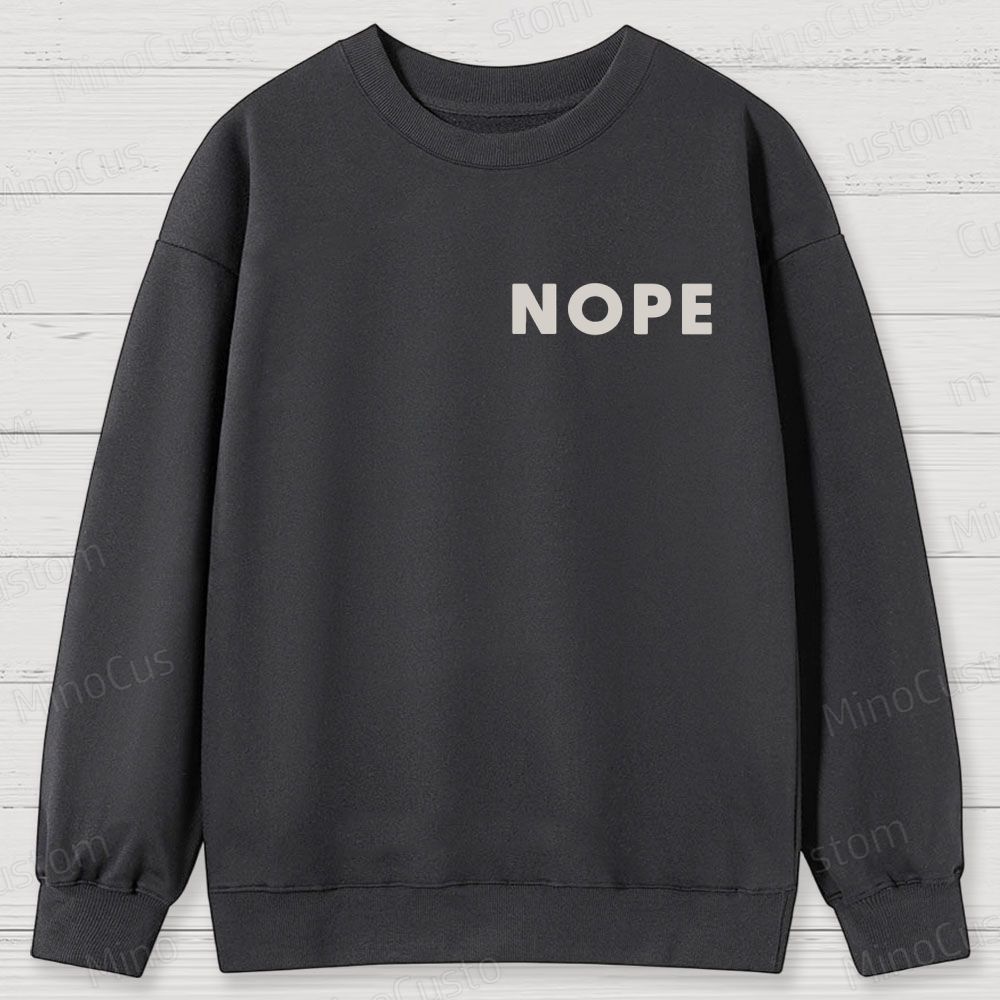 Nope Retro Sci-Fi Horror Graphic Washed Vintage Sweatshirt