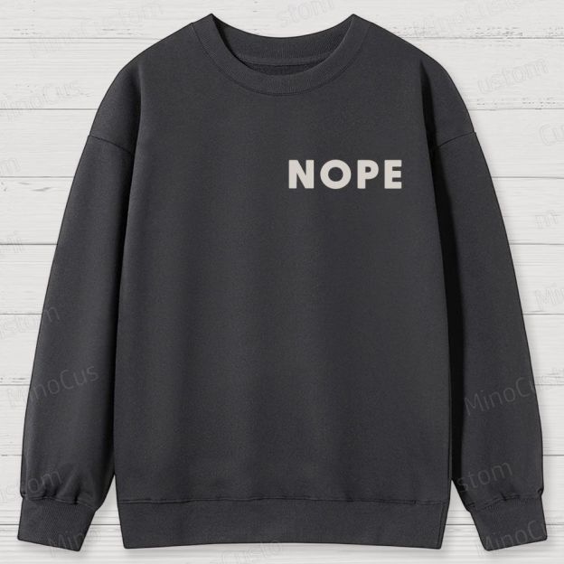Nope Retro Sci-Fi Horror Graphic Washed Vintage Sweatshirt