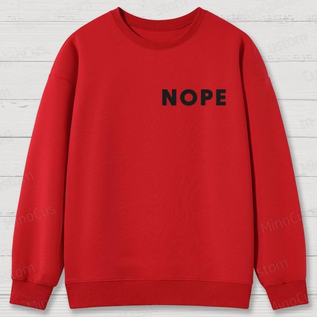 Nope Retro Sci-Fi Horror Graphic Washed Vintage Sweatshirt
