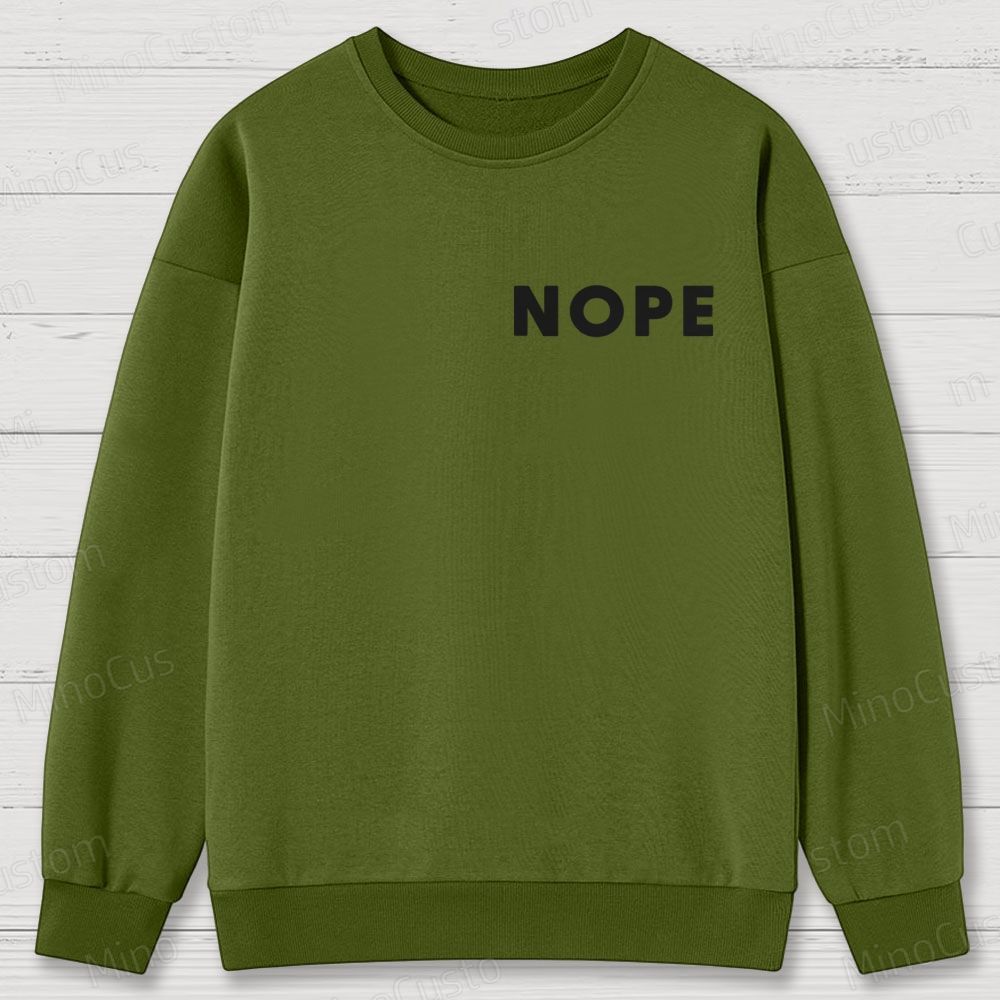 Nope Retro Sci-Fi Horror Graphic Washed Vintage Sweatshirt
