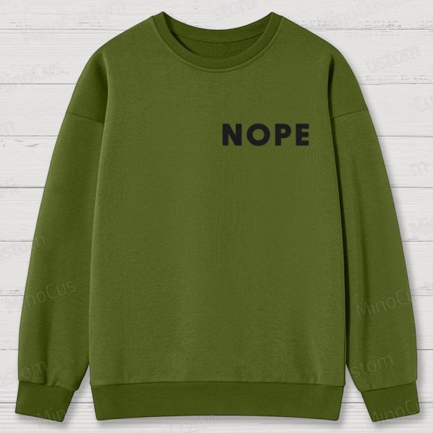 Nope Retro Sci-Fi Horror Graphic Washed Vintage Sweatshirt