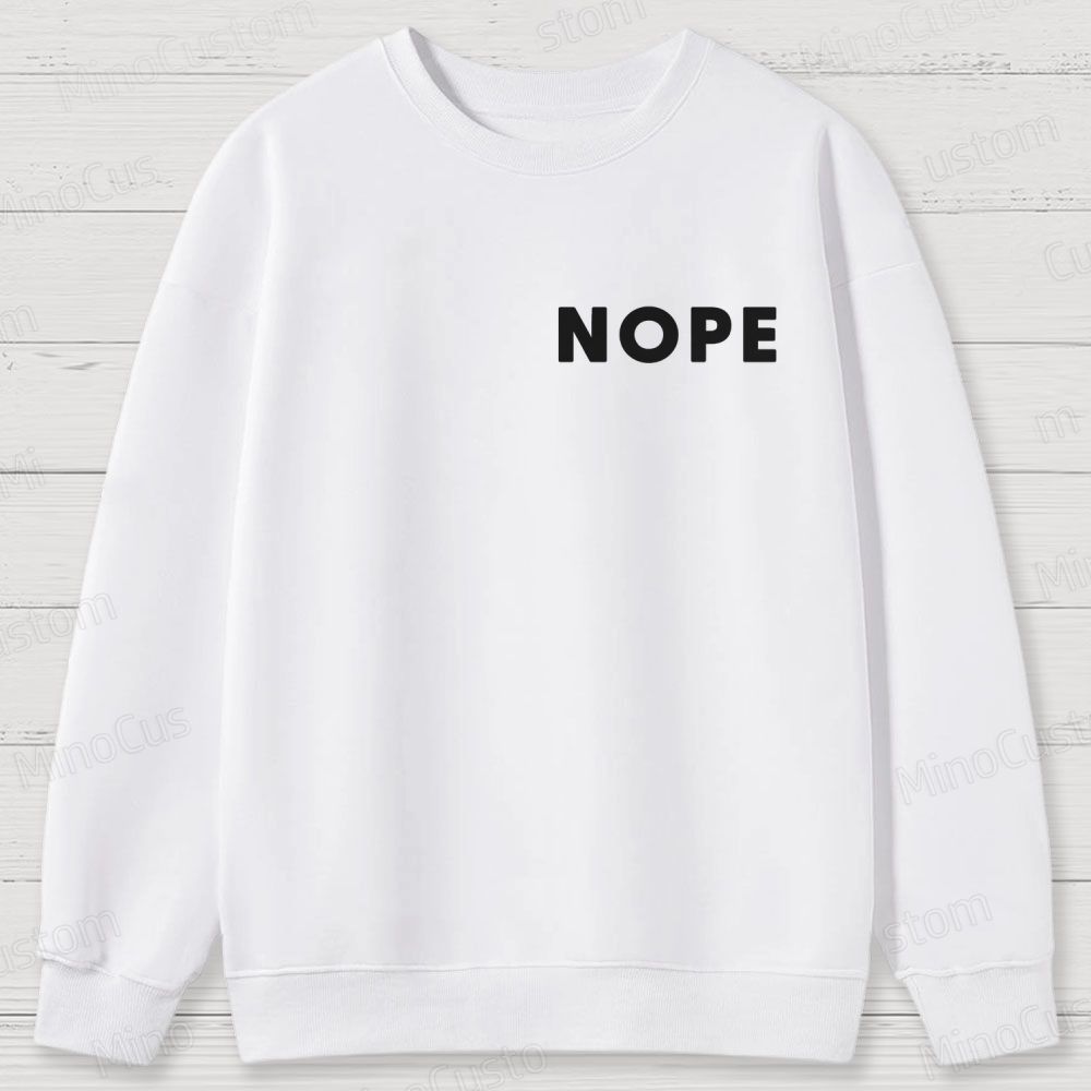 Nope Retro Sci-Fi Horror Graphic Washed Vintage Sweatshirt