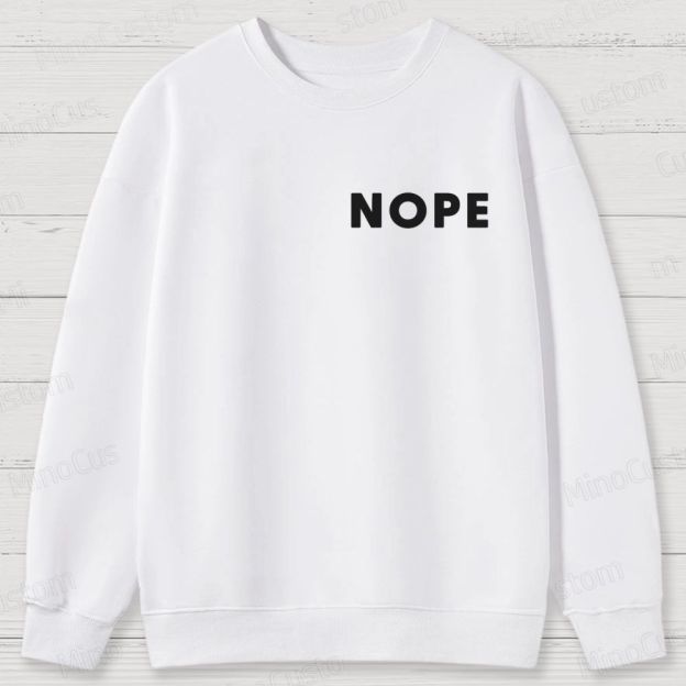 Nope Retro Sci-Fi Horror Graphic Washed Vintage Sweatshirt